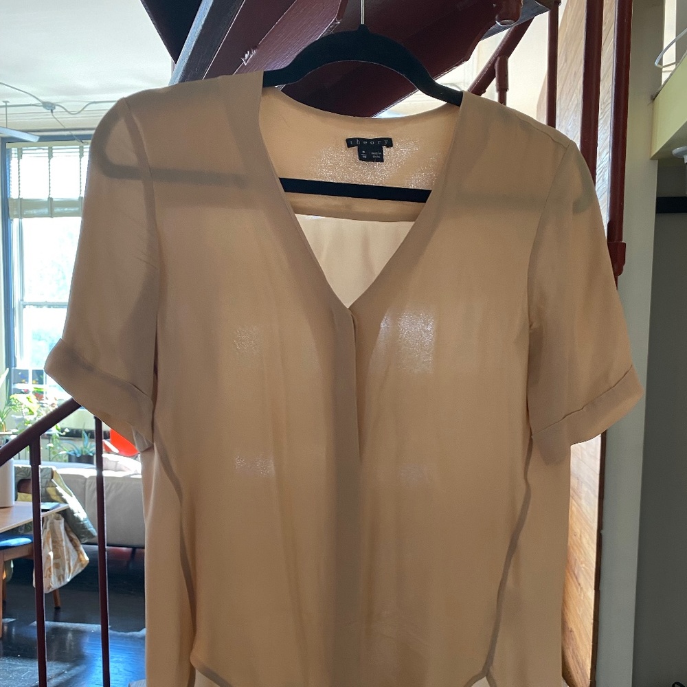 Theory Short Sleeve Blouse